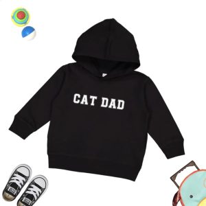 Cat Dad Black Kids Hoodie